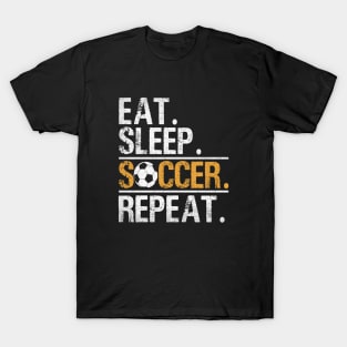 Eat Sleep Soccer Repeat - Soccer Player Coach Boys T-Shirt